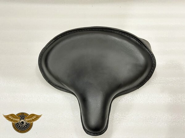 thumbnail image 2 of Black Leather Police Solo Seat For Harley Davidson - Knucklehead Panhead Shovel TC 2 of 6
