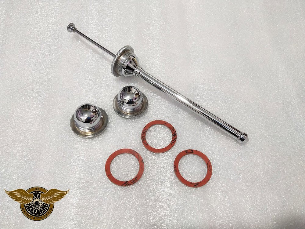 1925-1934 HARLEY DAVIDSON JD VL DL RL FUEL TANK PRIMING PUMP & GAS CAPS + GASKETS